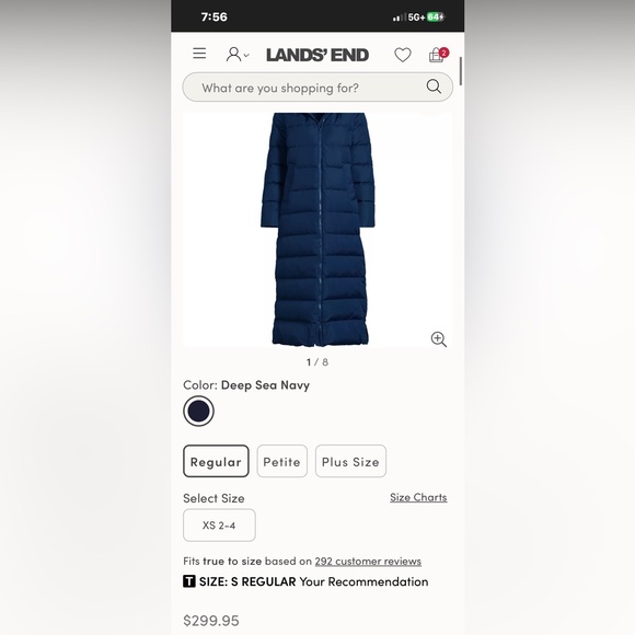 NWT Women’s Lands’ End Max 600 Down Long Maxi Coat w fur lined hood
Sold Out - Picture 5 of 17